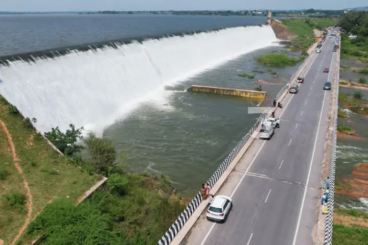 Dindi Reservoir in Srisailam